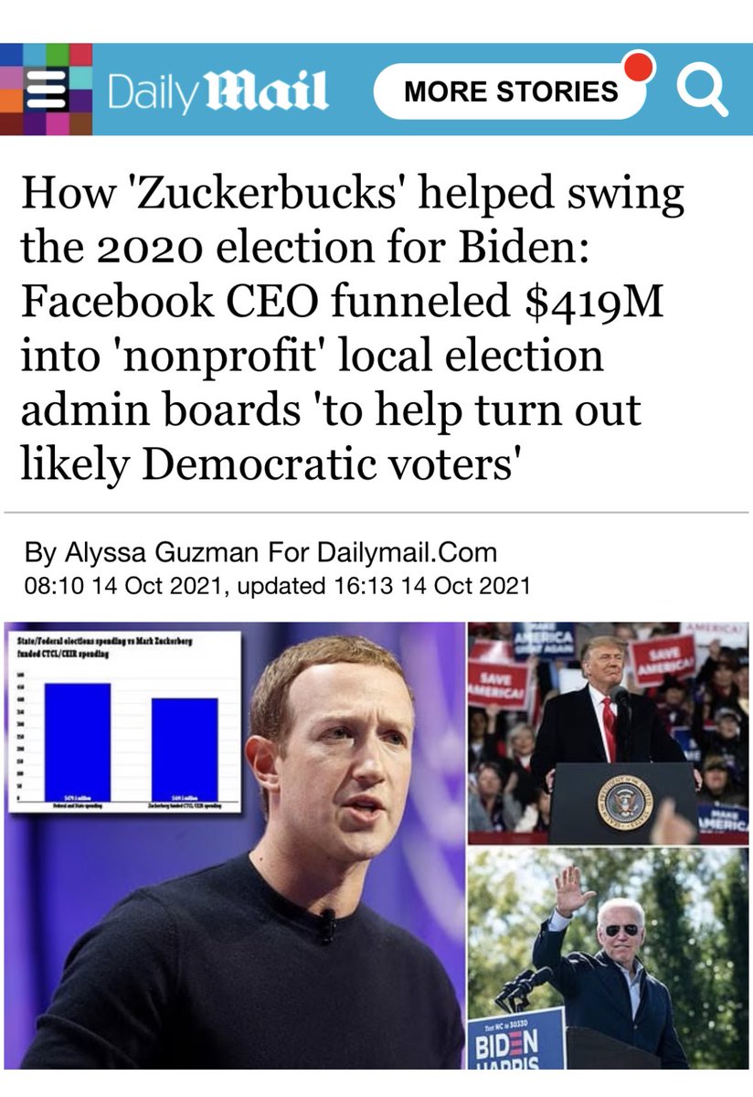 larryelder's tweet photo. BREAKING OUGHT TO BE NEWS…

For 2020 election interference, the DOJ has indicted Mega CEO Mark Zuckerberg for colluding with gov’t authorities to suppress the Hunter laptop story—and for personally spending $419.5mil on election officials to increase the Democrat vote turnout. https://t.co/p2XNcZh1bd