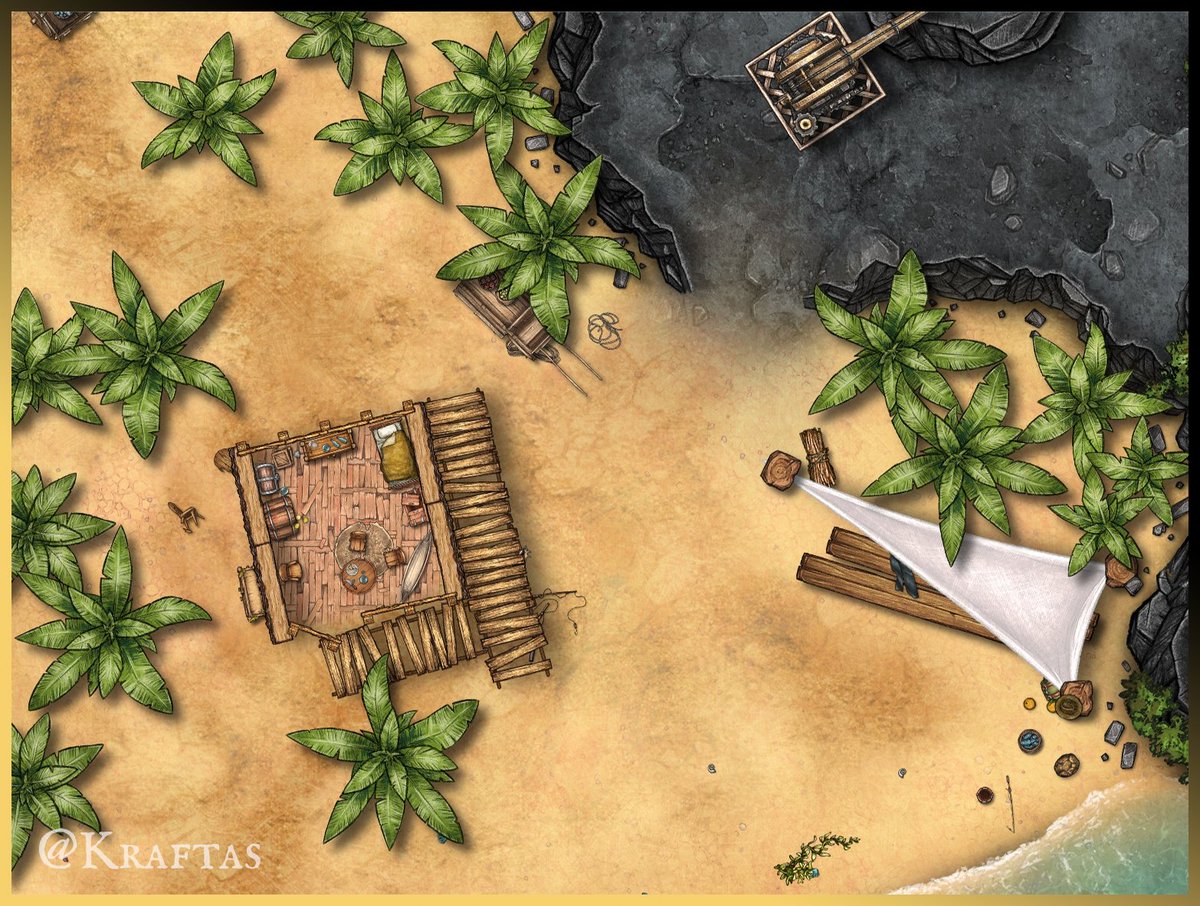 Let's explore the little bungalow, maybe we can find out more in here! #dnd #ttrpg #5e #maps #inkarnate