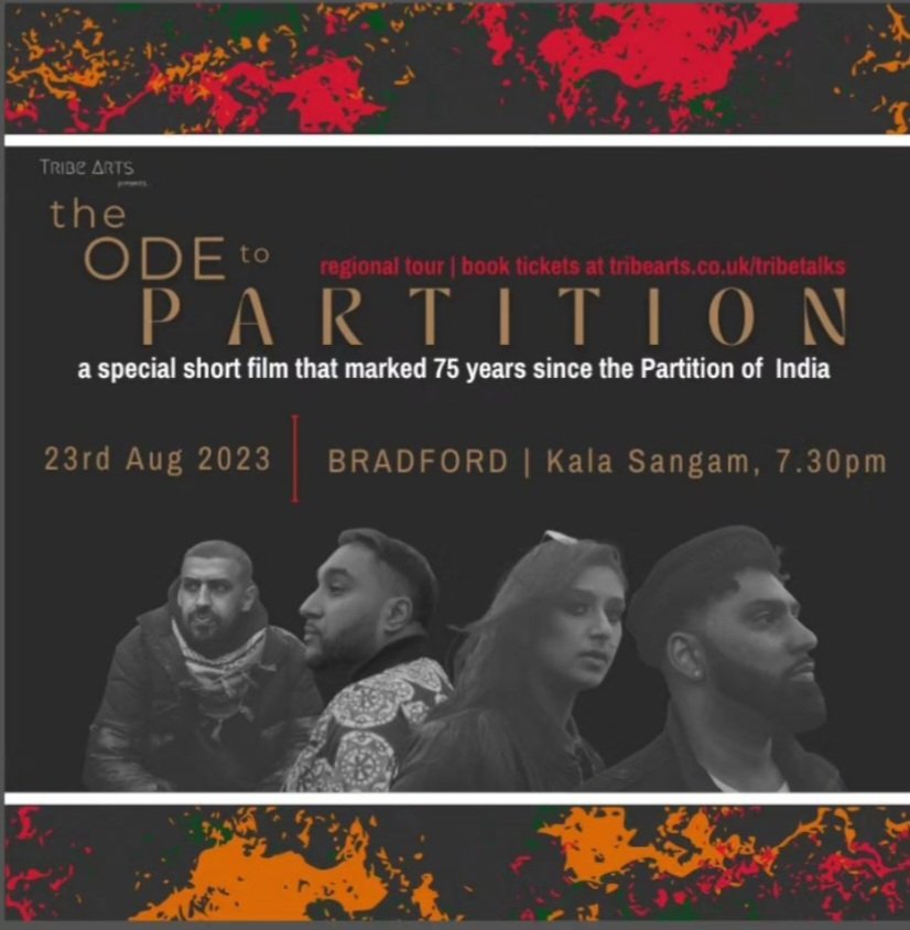 Marking, remembering and meditating on the legacy of the #Partition 

Join us at @Kala_Sangam on 23rd Aug 2023
Tickets 👇🏾
tinyurl.com/w8pjp9nh

#India #Pakistan #IndependenceDay2023 #Partition1947 #Colonialism #BritishEmpire #Film #Poetry #BritishAsian #OurTribeArts