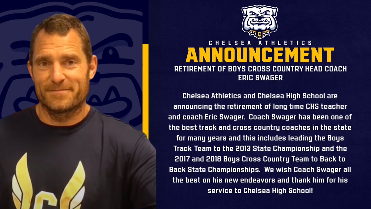 Please see the announcement regarding retirement of Eric Swager from the Chelsea School District.