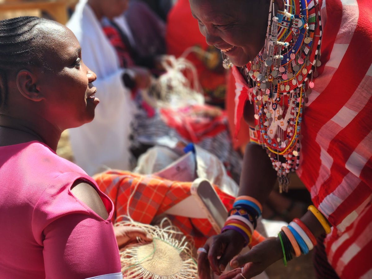 Its all about exchanging ideas between basket weavers from Taita and ushanga beaders from Amboseli in a peer learning visit hosted by <a href="/NRT_Kenya/">@nrt_kenya</a> at <a href="/LewaConservancy/">Lewa Wildlife Conservancy</a> for the women to learn about value addition best practices. #women <a href="/TTWCA_tsavo/">Taita Taveta Wildlife Conservancies Association</a> <a href="/aetkenya/">Amboseli Ecosystem Trust</a> <a href="/USAIDKenya/">USAID Kenya</a> <a href="/ifawglobal/">ifaw</a>