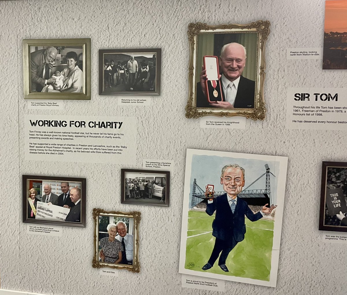 invincibles1881's tweet photo. Fantastic trip out today with the Lancashire @SportsMemNet members and @pnecommunity to @UCLan to see the #tomfinney exhibition.  Had the pleasure of former northender Eric Jones company and  Tom’s son, Brian Finney. https://t.co/LNR3oxVa0A