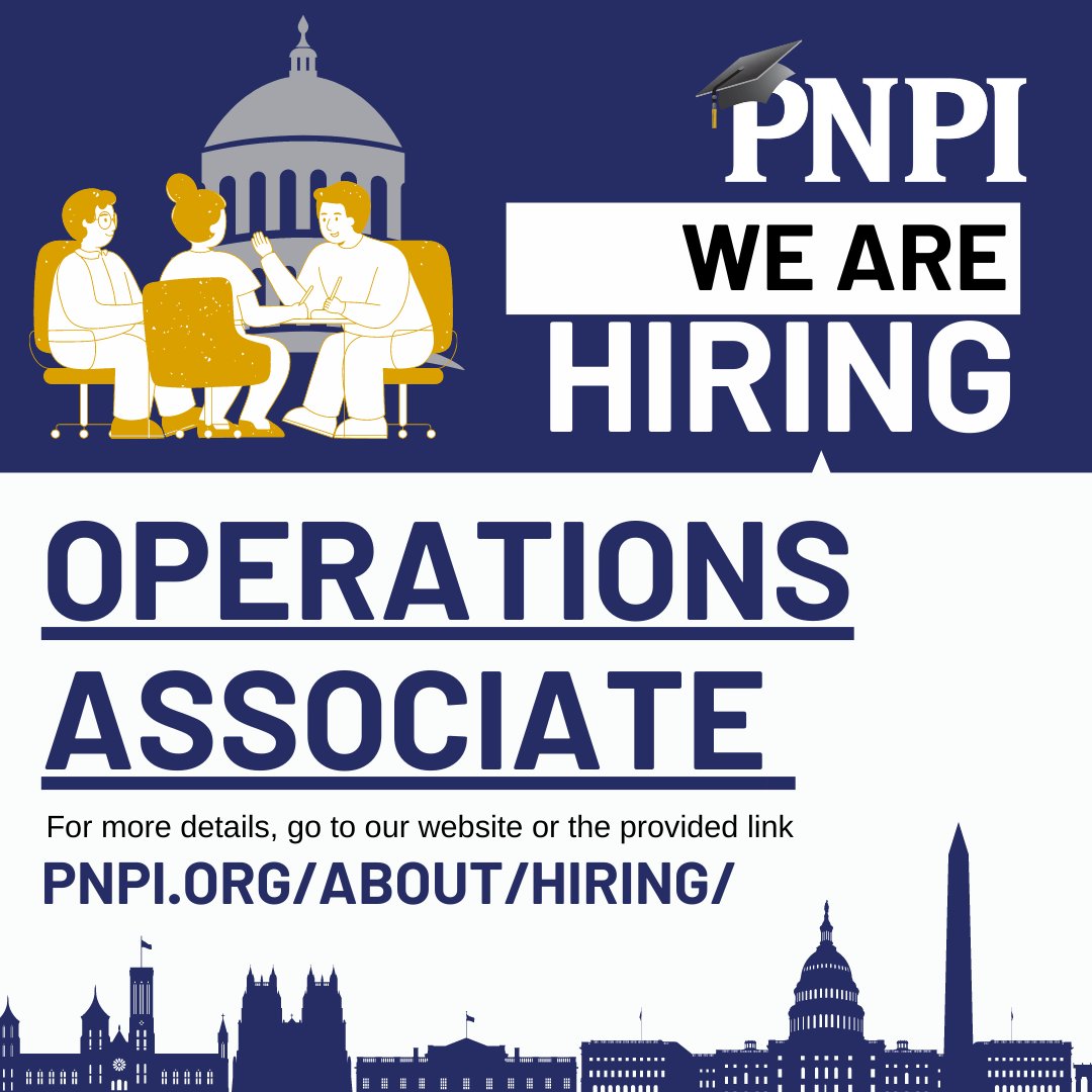 PNPI is now hiring for an Operations Associate! Learn more about the job and the application process: ow.ly/fkxl50PziXf  #NonprofitJobs #HigherEdJobs #Hiring #PolicyJobs
