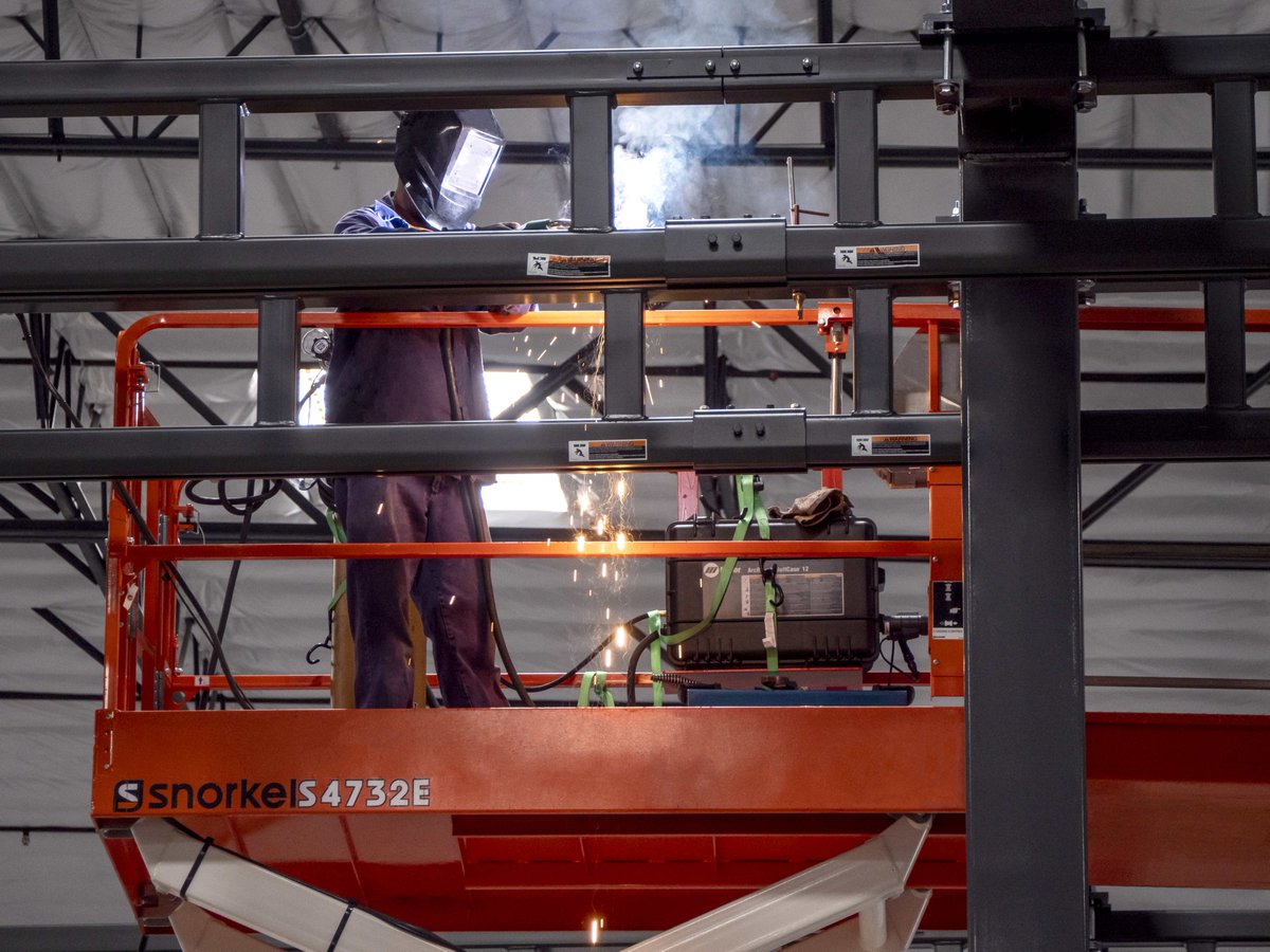 With a working height of 11.8m, the Snorkel S4732E is one of the tallest scissor lifts in Snorkel’s lineup. This electric scissor lift boasts a number of innovative features, including deep cycle batteries and a platform overload system. <a href="/snorkellifts/">Snorkel</a>