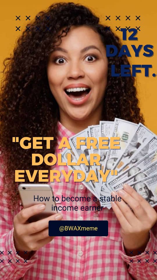 BWAXmeme's tweet photo. Hello guys Bwax is still giving out $1 to top 5 person's everydayGet yours today.T&amp;C applied https://t.co/GW1KAeHcQD