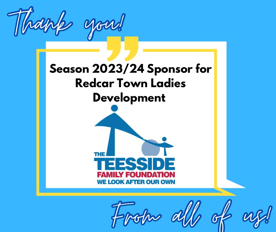 ⚽️Massive thank you to our sponsor for the 2023/24 season! Our sponsors will be printed on our tracksuit tops….team photo pending ⚽️ @TeessideFamily