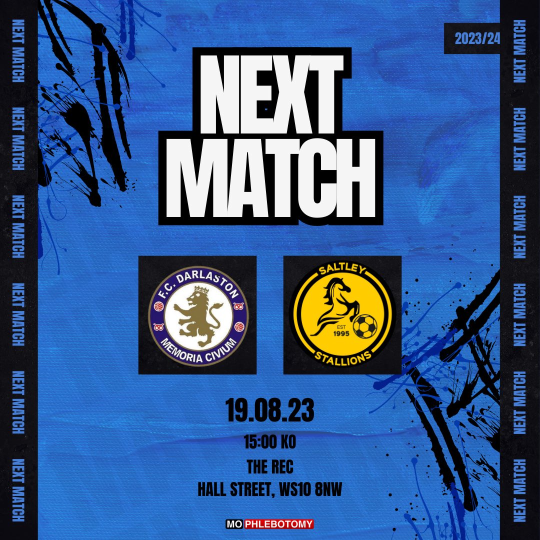 On the road this weekend! 

🆚 | <a href="/FCDarlaston/">FCDarlaston</a> 
🏡 | The Rec, Hall St, WS10 8NW
⏰ | 15:00 (3:00pm) KO 
🏆 | WMRL Division One

#COYS || 🖤💛