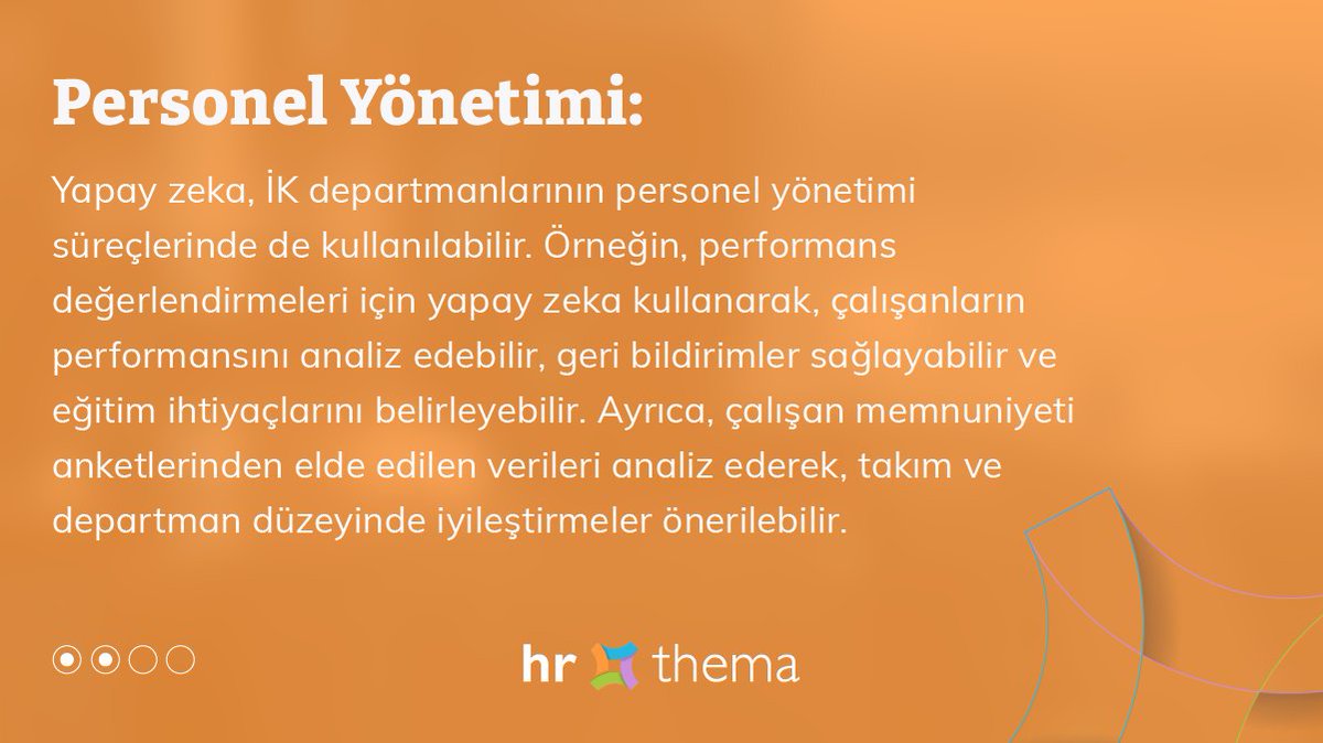 HRThemaHCM's tweet photo. ChatGPT'ye sorduk;
"İK departmanları yapay zekadan nasıl yararlanabilir?"
 
Cevabını birlikte inceleyelim.

#BilgeAdamTeknoloji #HRThemaHCM #İnsanSermayesiYönetimi #İnsanSermayesi #HumanCapitalManagement #HumanCapital #HCM #ChatGPT #AI https://t.co/dW3G5SOLF5