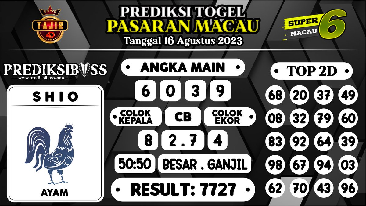 tajir4d's tweet photo. TAJIR4D
Prediksi Togel Pasaran Macau Tanggal 16 Agustus 2023
https://t.co/iag4fwdrNz

#TOGEL #prediksitogel #togeljitu #togelterpercaya #togelnusantara #togelindonesia #togelmacau #totomacau #bocorantoto #bocorantogel #bocoranmacau https://t.co/FB4iabXix3