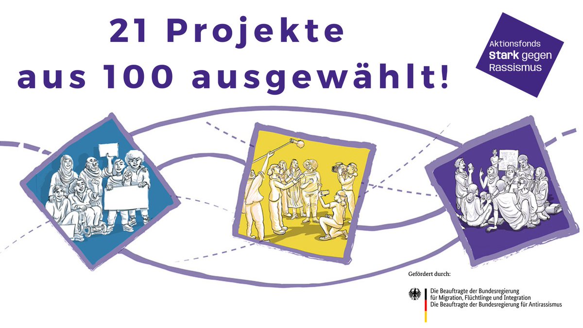 opencitizenship's tweet image. Aus über 100 eingegangen Bewerbungen wurden 21 Projekte, zusammen  mit unserer externen Jury, für eine Begleitung und Förderung durch den  Aktionsfonds Stark gegen Rassismus ausgewählt. Herzlichen Glückwunsch  an die Projekte! starkgegenrassismus.de/projekte-ausge…
