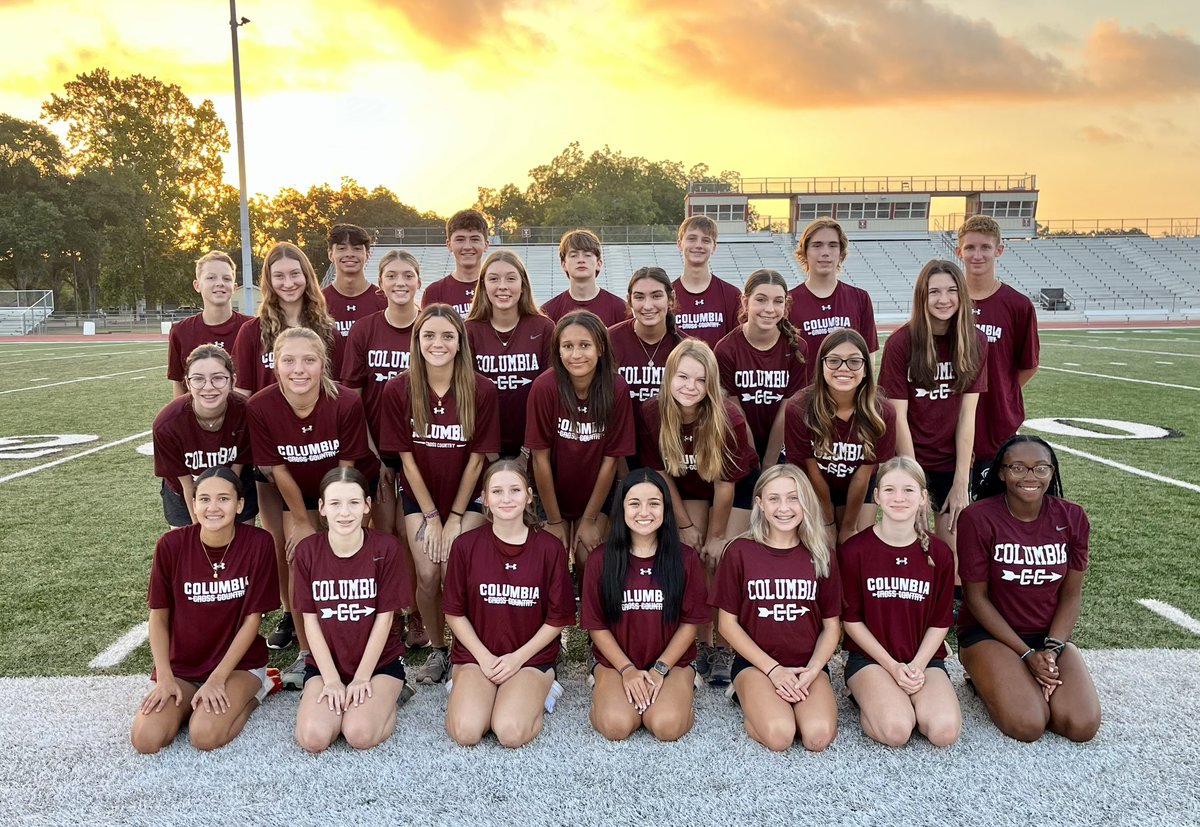 Great day for a Columbia Cross Country team photo! #RideForTheC <a href="/CBISDTx/">Columbia-Brazoria</a> <a href="/CHSAthl/">Columbia Athletics - Ride For The ‘C’</a>