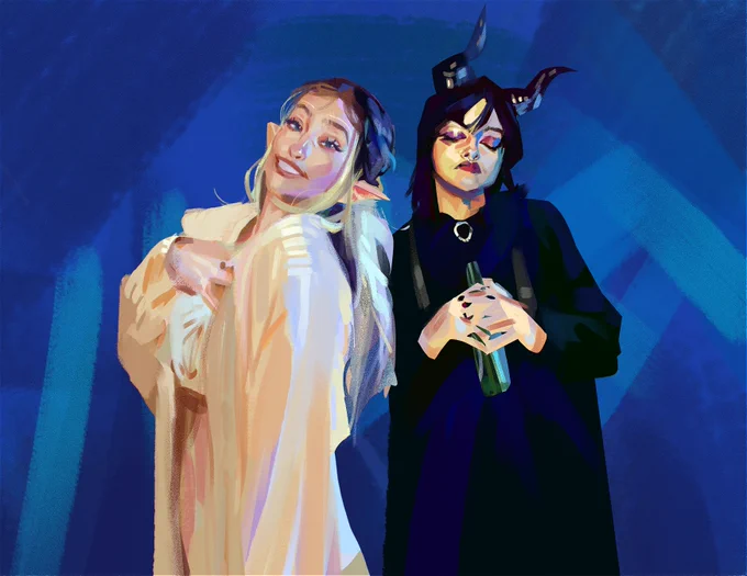 There was a Halloween party at work and some of my friends wore the coolest costumes so I had to paint them <3 