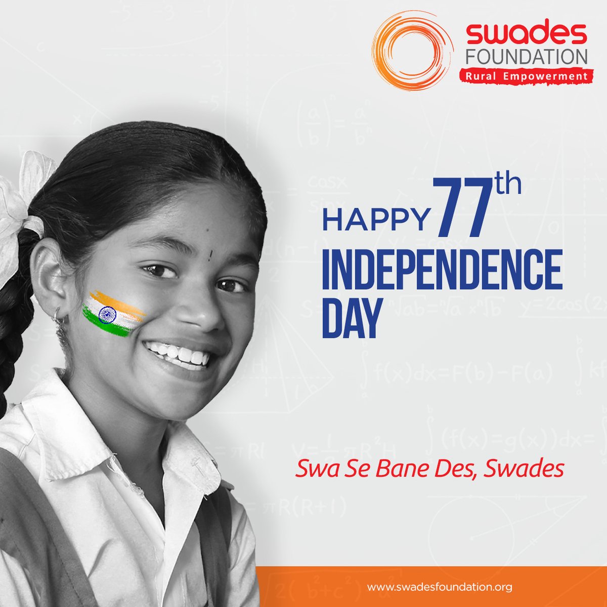 WeAreSwades's tweet photo. This #IndependenceDay, @WeAreSwades renews its commitment to seeing our Nation rise and grow, one empowered village at a time.
#76YearsofIndependence #77thindependenceday #freedom #AzadiKaAmritMahotsav #empoweredindia #RuralEmpowerment #GaonKaVikas #trendingnow #CelebratingFreedom #feelinggood #ruralempowerment