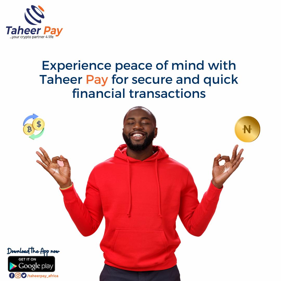 TaheerpayAfrica's tweet photo. Experience peace of mind with Taheer Pay: Your gateway to secure and swift financial transactions. 💰✨ #TaheerPay #SecureTransactions #SwiftFinance https://t.co/ITFuY1FnYY
