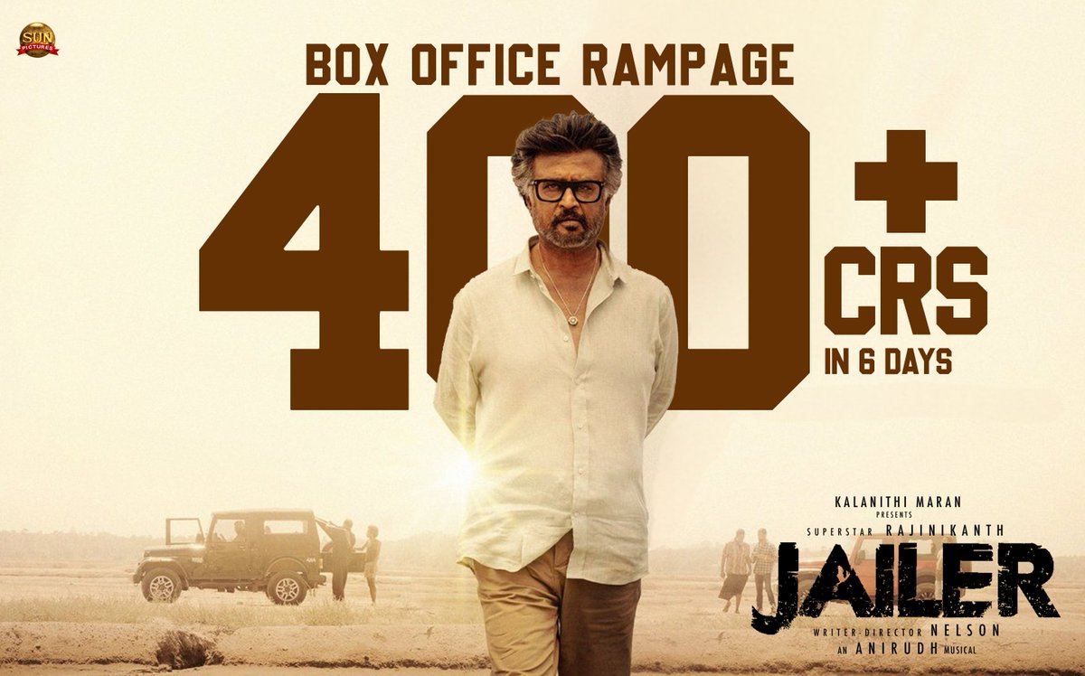 400crs in 6 days....#Jailer 

#JailerBORampage #Thalaivar #Rajinikanth #JailerBookings