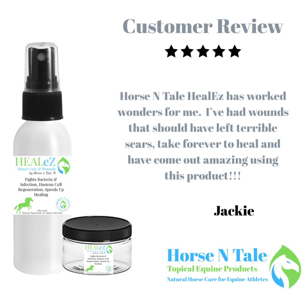 HorsenTale1's tweet photo. Testimonial Tuesday HealEz wound care product speeds up healing for minor cuts, wounds, insect bites and bruises.
#horsentale #topicalequineproducts #naturalhorsecare #equine #horse #naturalingredients #healez #cutsandwounds #cuts #wounds #woundcare https://t.co/udbsodfIAl