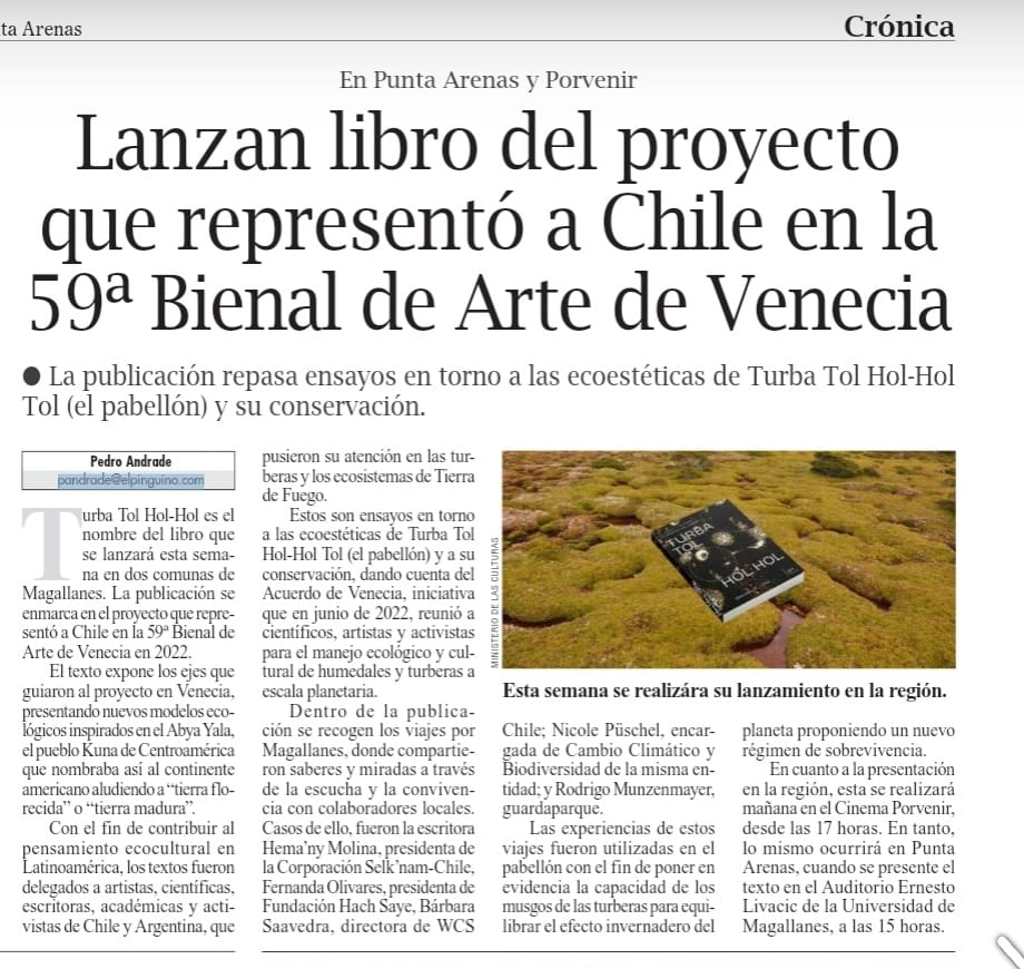 Felices de anunciar este esperado momento!!
El libro Turba Tu lo Hol-Hol ya es una realidad. Estaremos el miércoles en el cine de Porvenir a las 17 :00 hrs y en PUQ en la U. De Magallanes a las 15:00hrs
Los y las esperamos
<a href="/NamSelk/">Comunidad Indígena Selk'nam Covadonga Ona</a>