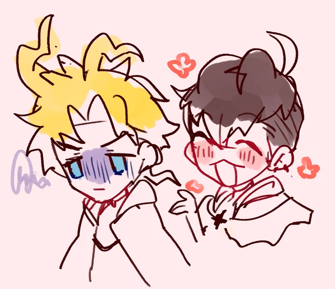 [ ロベシエ ] doodle, that time when dancho bring Ciete along in sandbox to farm lobebe flb materials~ He just want to thank ciete 