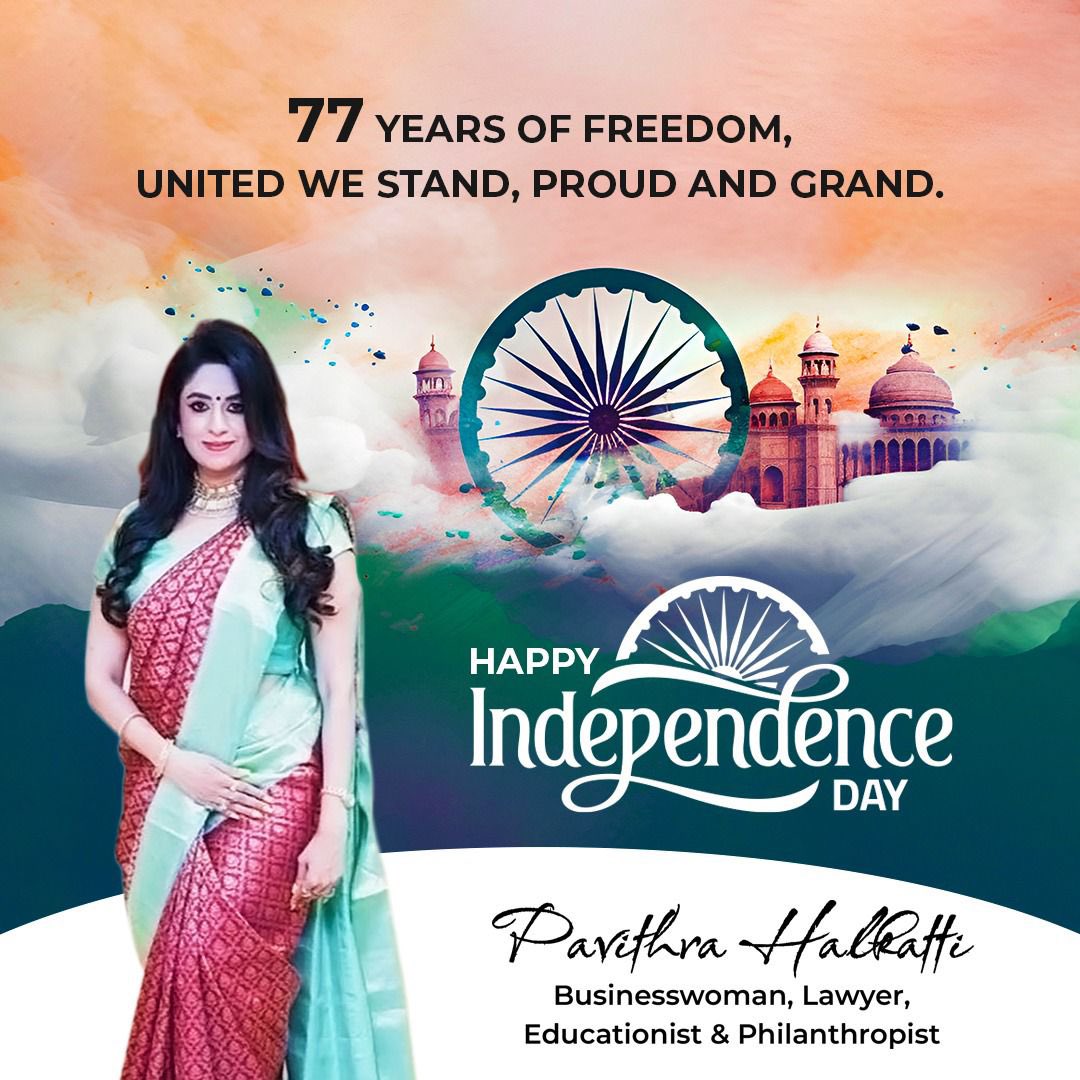Happy Independence Day -2023 #happyindependenceday #​77independenceday #india #august #freedom #independence  #indian #fourthofjuly​ #patriotic #independencedayindia  #indianarmy #celebration #pavithrahalkatti #socialgood #motivation #philanthropist #philanthropymatters