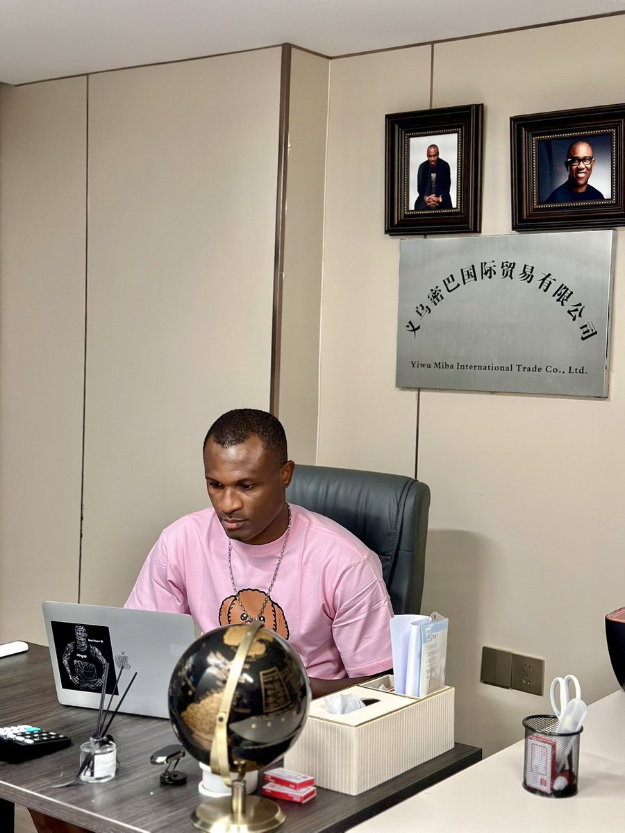 Obidients are the most stubborn people ever 😂😂 Our brother @blessed4ever_10 CEO of Yiwu Miba International Trade China, said Tinubu isn’t his President and he went ahead to show us how it’s done See the portrait of President Peter Obi sitting pretty on his wall Eluuuu P 🔥