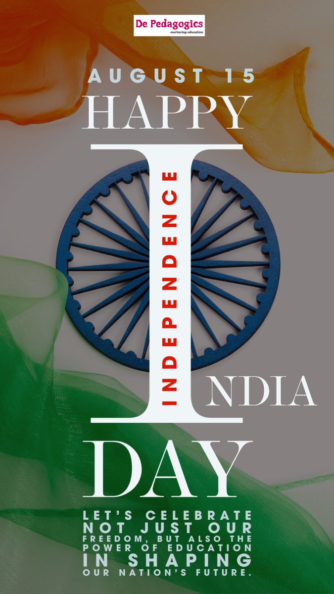 🇮🇳 Happy Independence Day! 🇮🇳

Today, let's celebrate not just our freedom but also the power of education in shaping our nation's future. 

At De Pedagogics, we're committed to empowering minds and fostering a brighter India through quality education. 

📚🌟#ReinventTheClassroom