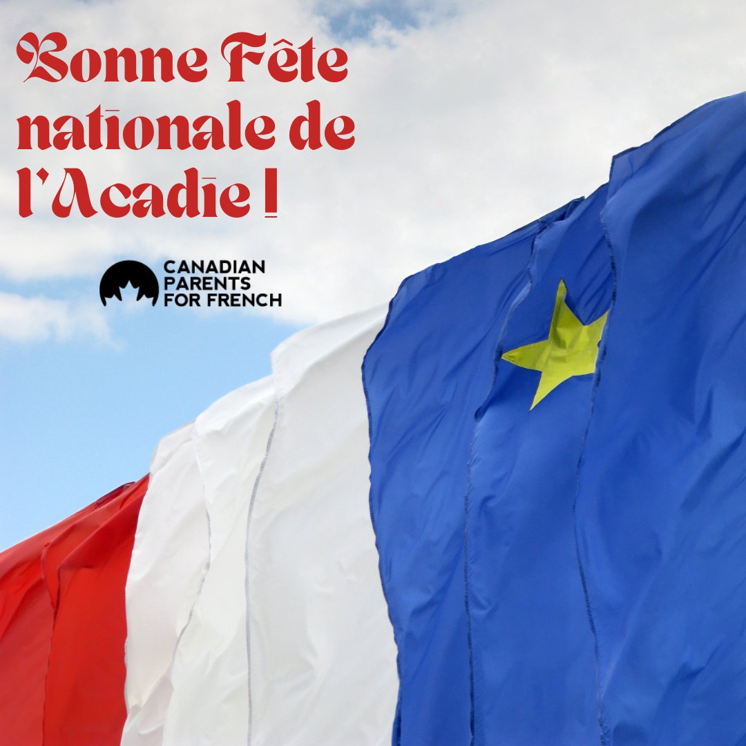 ⭐️🟦⬜️🟥Bonne Fête nationale à tous les Acadiens et à toutes les Acadiennes ! ⚜️⚜️⚜️