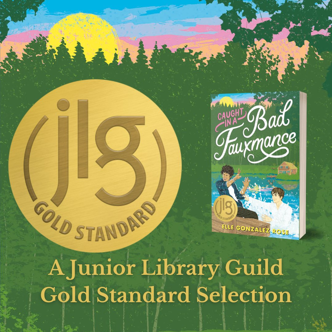 Beyond honored to share that Caught in a Bad Fauxmance is a Junior Library Guild Gold Standard Selection - thank you so, so much <a href="/JrLibraryGuild/">Junior Library Guild</a>! My dad and I spent a lot of summers together at our local library, so I think he’d be super pumped about this one 💖
