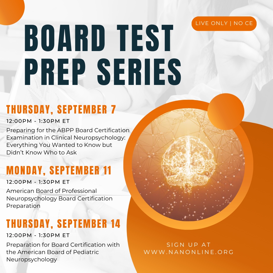 NANneuropsych's tweet photo. 📚 Get ready for success! Join NAN this September for an exciting FREE live board test prep series. 🎉📝 Boost your knowledge and conquer the challenges ahead. Don't miss out on this incredible opportunity! #NANPrepSeries #BoardTestPrep #SeptemberSuccess https://t.co/8CCzVsYDu9 https://t.co/NorgsBjtUW