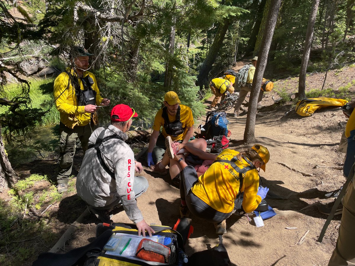 Deschutes County Sheriff's Office Search and Rescue Assist Injured Hiker at Paulina Lake Falls Trail