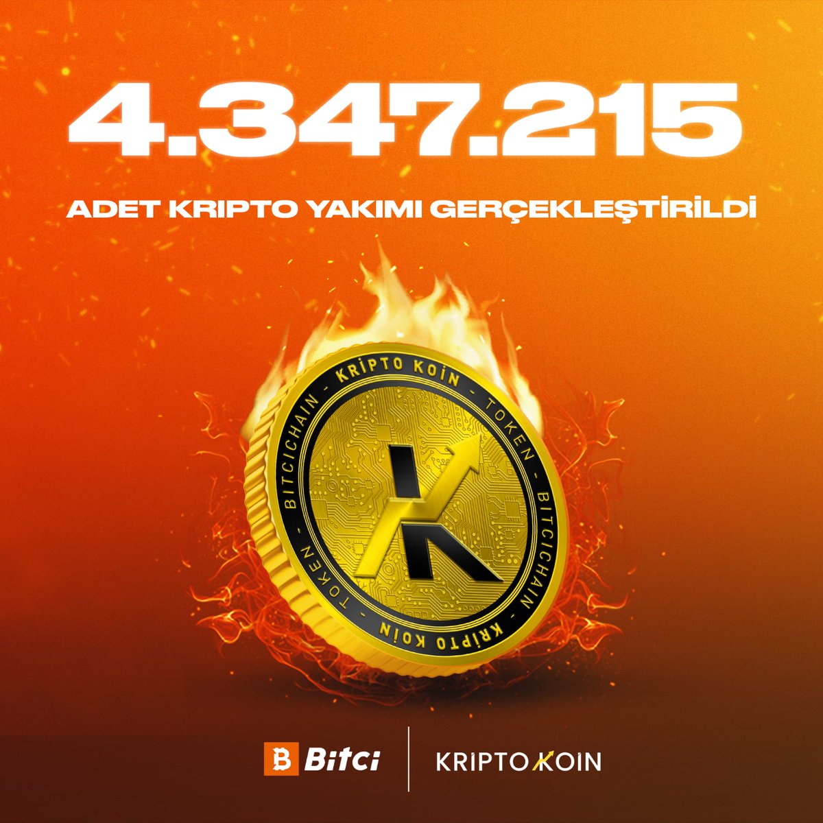KRIPTO yakımı tamamlandı! ✅

4.347.215 adet $KRIPTO yakımı BitciChain üzerinde gerçekleştirildi! 🔥

👉bit.ly/3YEl5Dg

#Bitci #Kriptokoin #KRIPTO