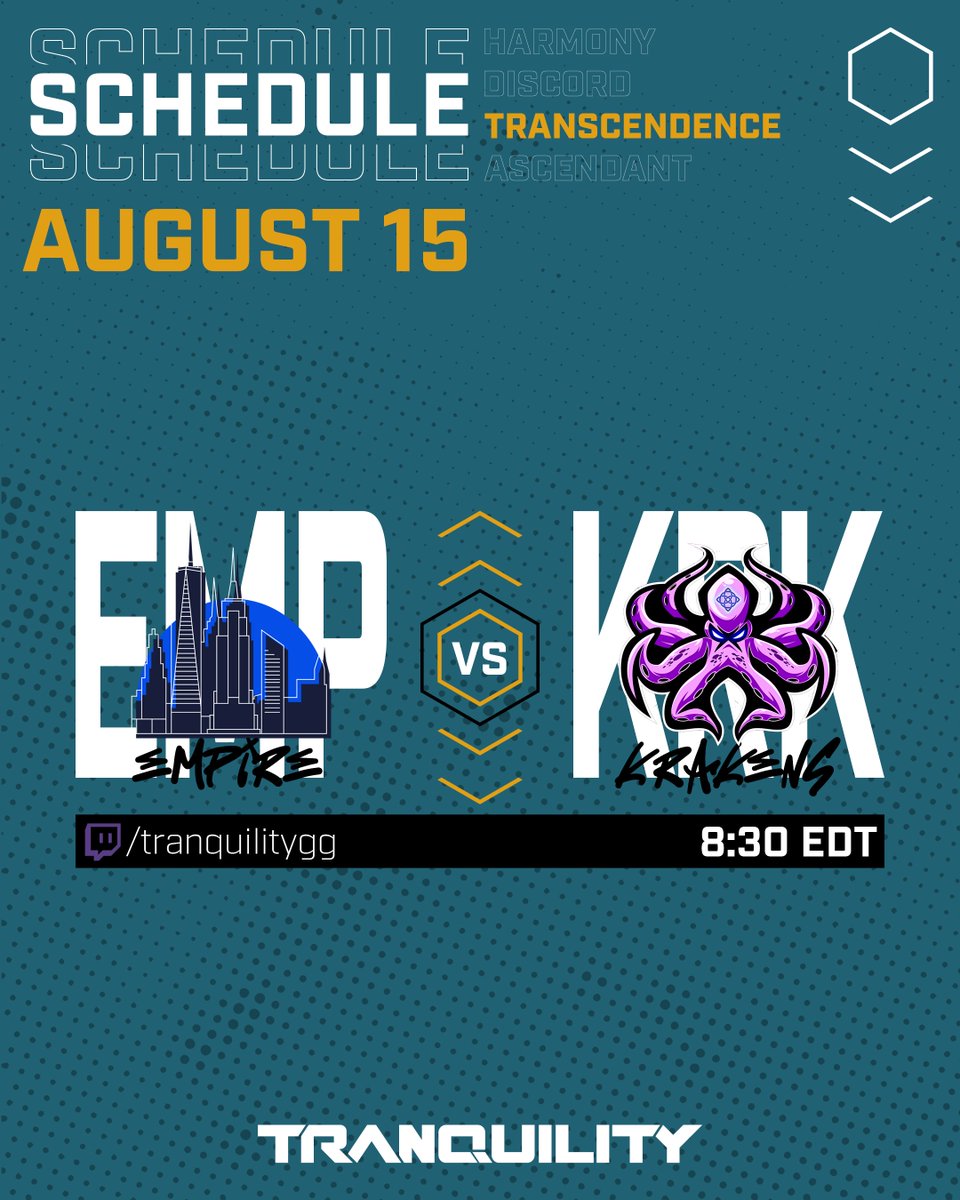 Moving through the week it's time for our second Preseason Final.
Check out our Transcendence Tier Preseason Final featuring two all-new teams tonight!