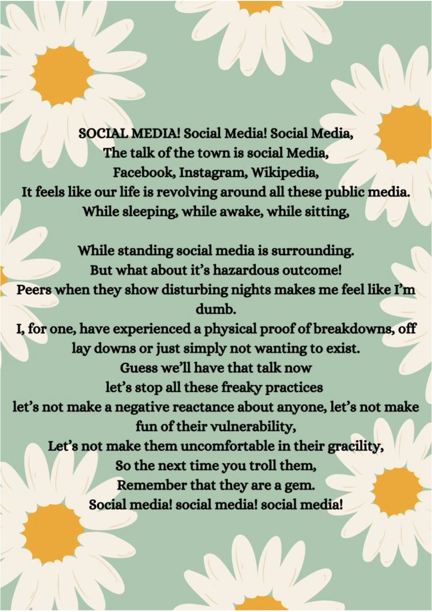"We're more connected than ever, but we've never been more alone."
Through her verses, Krittika, A student of grade 8 artfully examines the digital realm's power to connect and isolate, uplift and burden, all at once. 
Visit site to read blogs: sharehopeandhealing.org