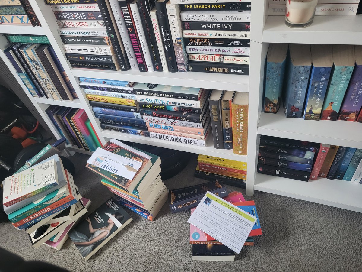 How often do you rearrange your book shelves? What do you do with the books you no longer have room for? #bookchat #bookish #bookshelfie
