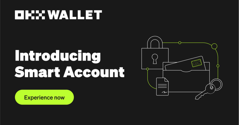 wallet's tweet photo. ICYMI ➡️ Our Smart Account is here! 

With EIP-4337 across 7 chains, the #OKXWallet  is reshaping your #Web3 experience! 💪 

✅ Upgraded UX with #AATech 
✅ Free daily gas up to 5 USDT  
✅ Easy swap &amp; more earnings
✅ Pay gas in stablecoins

Experience it now 👇