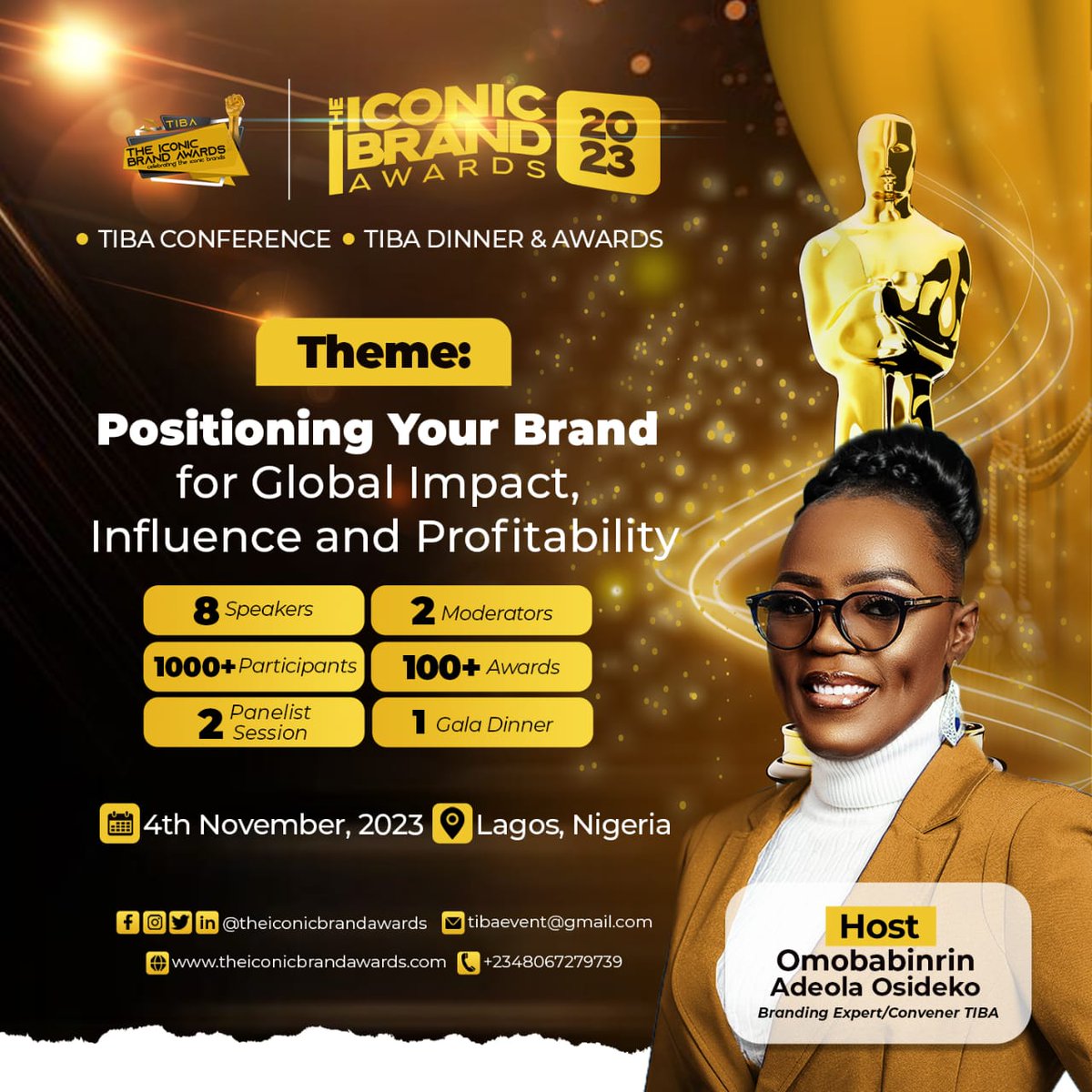 EbunolorunE's tweet photo. Calling all entrepreneurs, content creators, influencers, professionals and personal brands! Unleash the potential of your brand at TIBA Conference 2023. 

#TIBA2023 #TIBAConference https://t.co/LE0GUWNe4j
