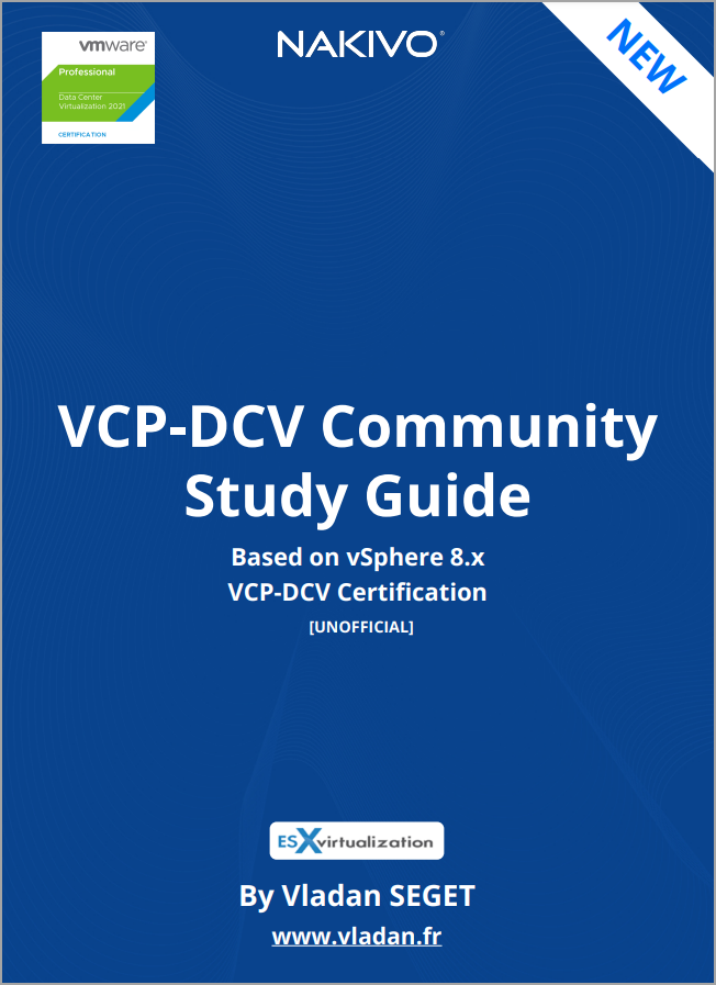 VCP-DCV on vSphere 8 FREE Study Guide Released - Get Your Copy Now #VMware #vcp #studyguide vladan.fr/vcp-dcv-on-vsp…