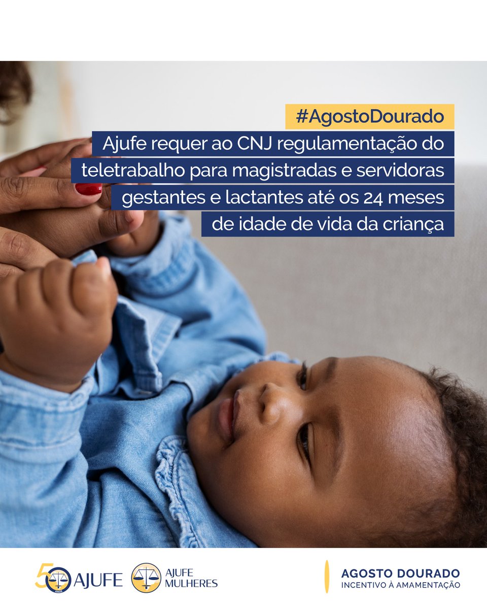 A Ajufe apresentou ao CNJ pedido de providências para garantir o direito de condições especiais de trabalho às magistradas lactantes e gestantes, bem como aos pais magistrados, inclusive em condição homoafetiva, em situação semelhante às mães. Leia: ajufe.org.br/imprensa/notic…