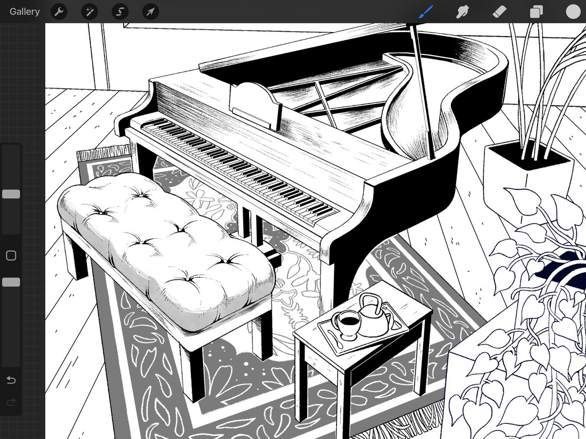 I'm teaching myself how to draw backgrounds and omg this drawing is killing me.... but I'm learning so much.... but this was very ambitious......