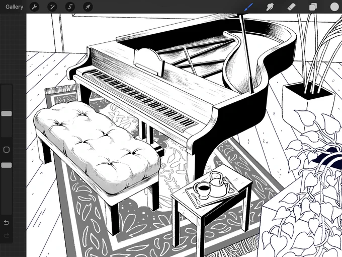 I'm teaching myself how to draw backgrounds and omg this drawing is killing me.... but I'm learning so much.... but this was very ambitious...... 