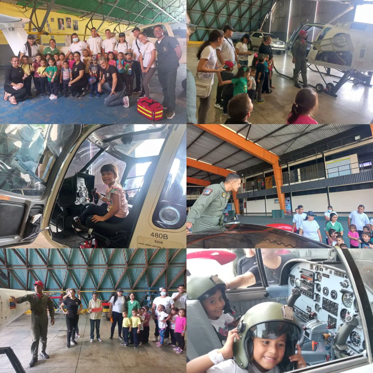 #15Ago || #EnFotos📷 |  Hoy nuestros niños y niñas del HOMELPAVI visitaron el Grupo Aéreo de Entrenamiento N°18 y 19° @GEA19_OFICIAL @Gea18T de la @AmbFanb, en donde conocieron de los aviones y compartieron con el personal de pilotos. #PlanVancionalHOMELPAVI2023 .