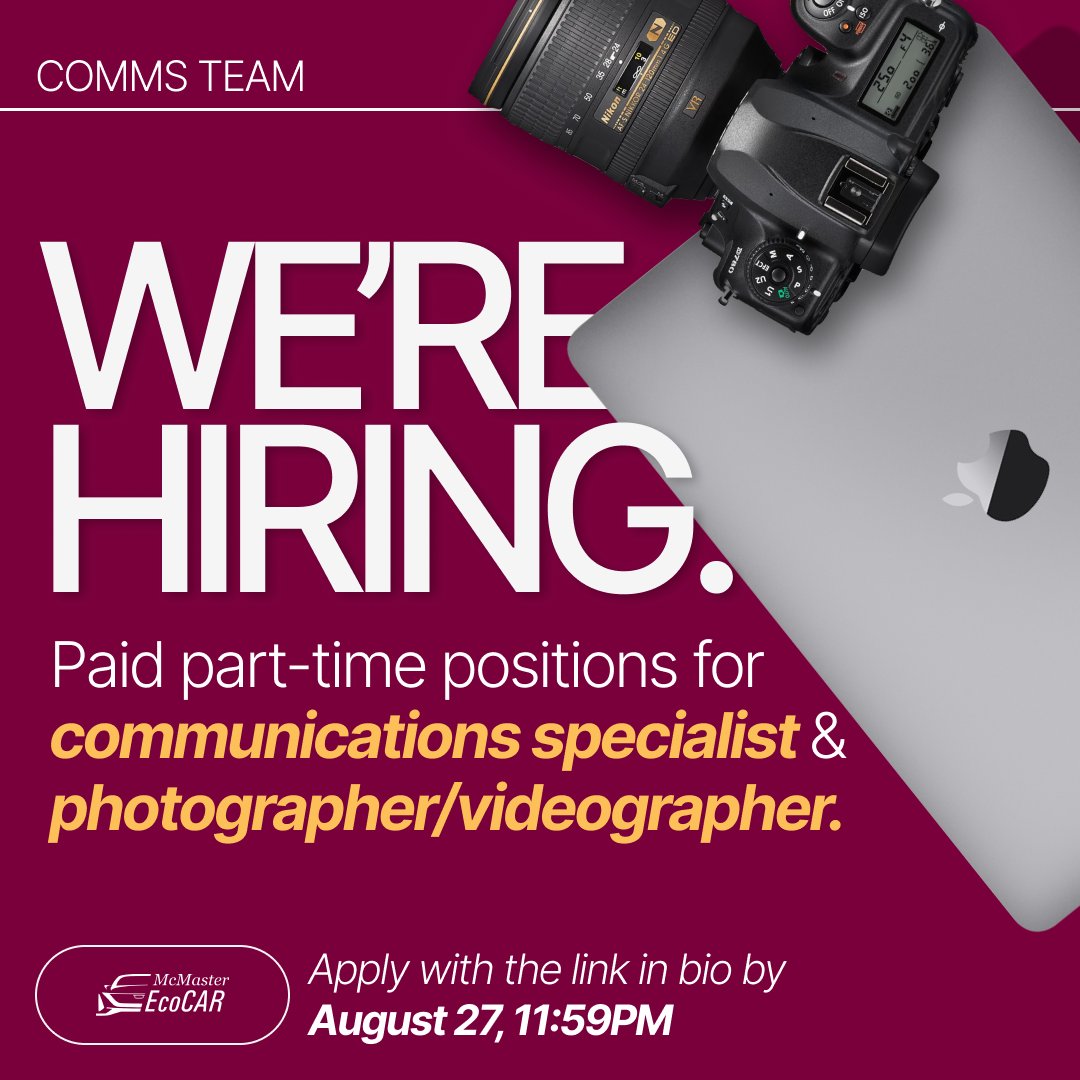 🌿 Join Our Comms Team 🌿 

Photographer/Videographer: 📸🎥 
Document team activities and milestones. 
Create impactful visual content. 

Communications Specialist: 📢📝 
Craft compelling content. 
Organize events. 

Apply here forms.office.com/r/hidcEySWvk