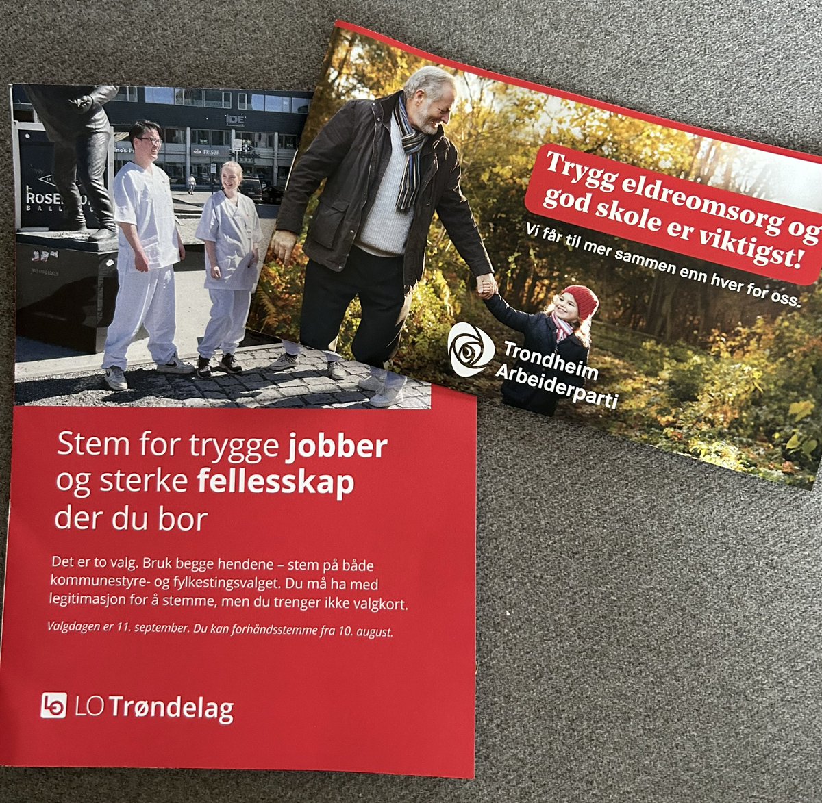 Disse dumpet ned i postkassen samtidig. Ingen i <a href="/Arbeiderpartiet/">Arbeiderpartiet</a> som synes de tette båndene mellom Ap og LO er problematiske? Hilsen medlem i Utdanningsforbundet/Unio. Og hva med at kunnskapsministeren Tonje Brenna skal «rulle» med LO-bussen? #utdanningsforbundet #valg23