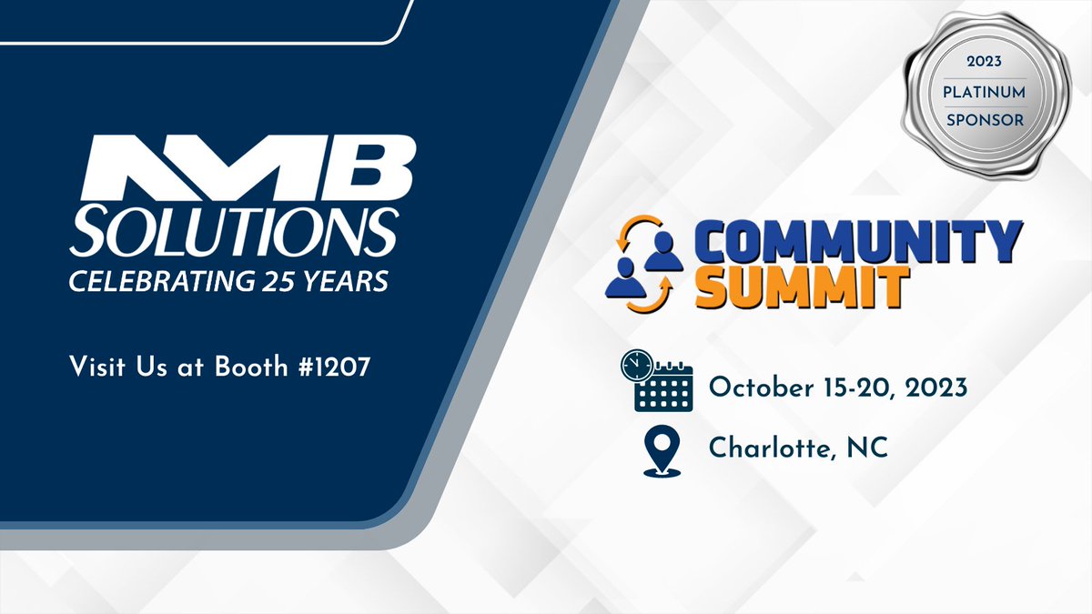 NMBSolutions's tweet image. We are thrilled to be a part of the largest independent gathering of the Microsoft business applications ecosystem. Visit us at booth #1207! Start making your #MySummitNA plans: utm.io/ufeXP #dynamicscommunities #dynamics365 #powerplatform #powerbi