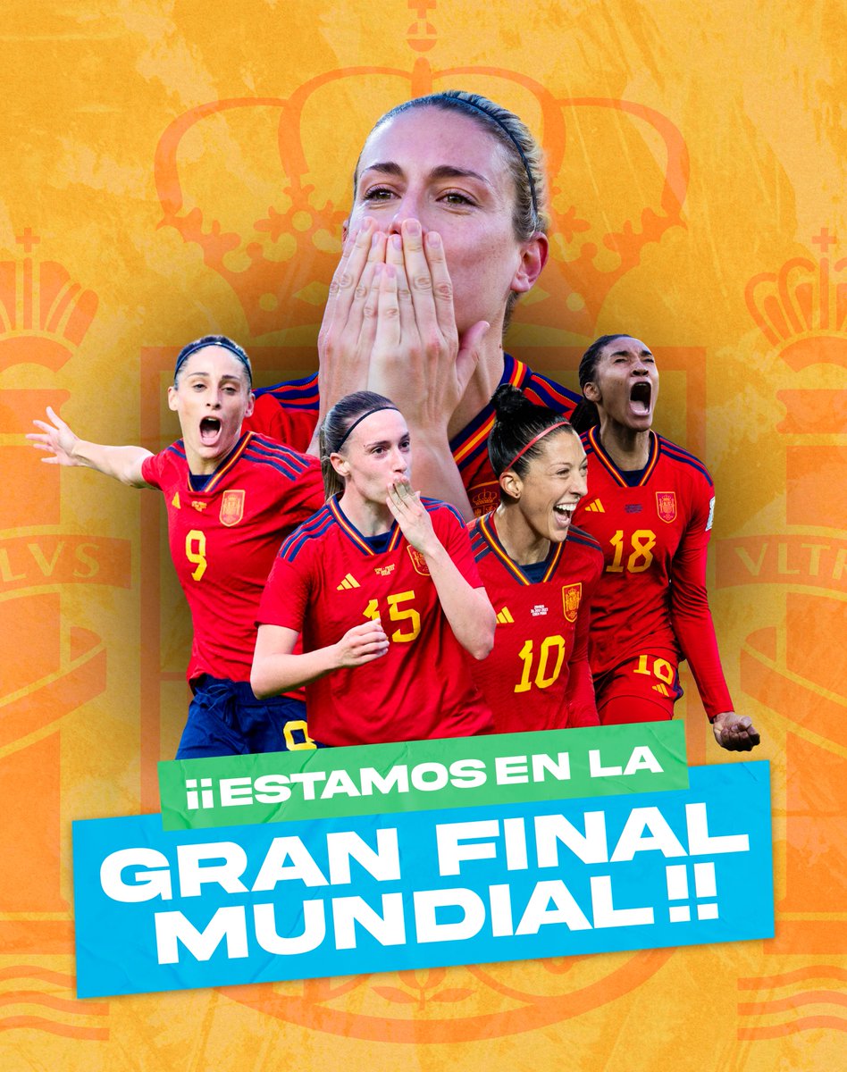 FutFemIberdrola's tweet photo. A descansar 😴, no sin antes recordar a TODA ESPAÑA que...
¡¡𝐄𝐒𝐓𝐀𝐌𝐎𝐒 𝐄𝐍 𝐋𝐀 𝐆𝐑𝐀𝐍 𝐅𝐈𝐍𝐀𝐋 𝐌𝐔𝐍𝐃𝐈𝐀𝐋!!
🏆🇪🇸🏆🇪🇸🏆🇪🇸🏆🇪🇸🏆🇪🇸
🎨 @raquelpardx
#EllasJueganSonamosTodos
#ConVosotrasAlFinDelMundo https://t.co/n9yY38AGnu
