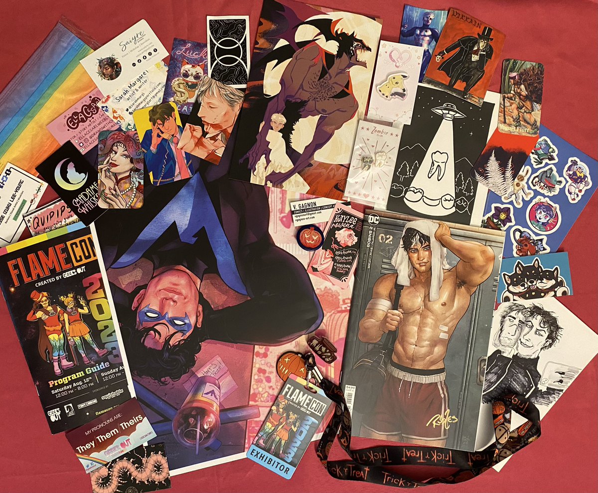 My mini haul from FlameCon 2023,,, sad that it is over but looking fwd to hopefully being back next year 🫡❤️‍🔥
