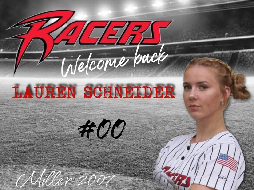 Welcome back, Lauren! She is entering her second season with the Racers and attends Field HS.
🖤🥎♥️