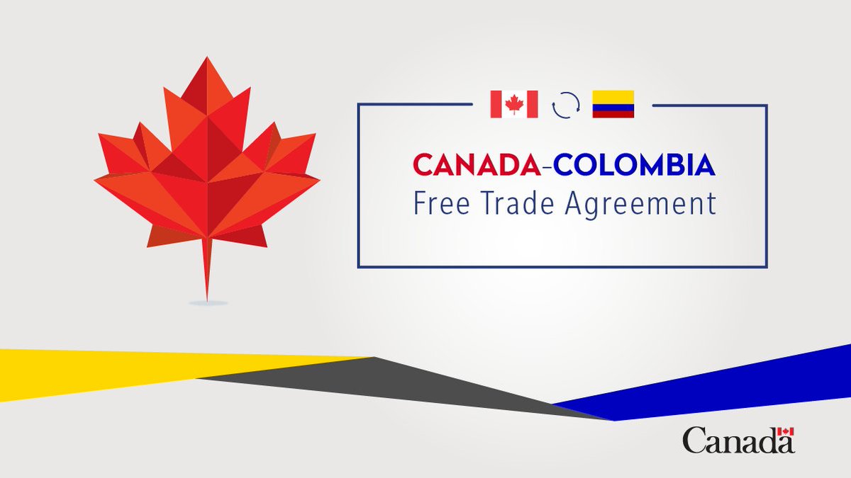 Happy 12th anniversary to the Canada-Colombia Free Trade Agreement! 🇨🇦🇨🇴
This agreement has more than doubled #BilateralTrade by removing key barriers and improving market access for both our nations!

👉 ow.ly/KWUI50Pzv7f

#FreeTrade