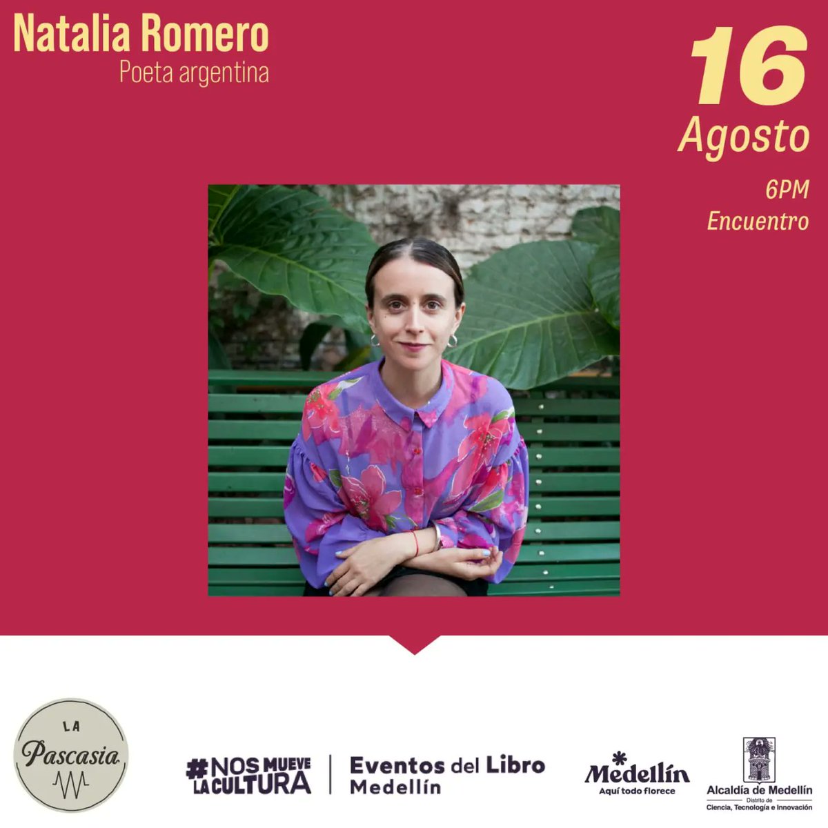 El club de lectura de @Lapascasia mañana tendrá una conversación abierta al público con la escritora argentina Natalia Romero 🤍📚