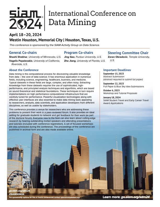 Proceedings of the 2023 SIAM International Conference on Data