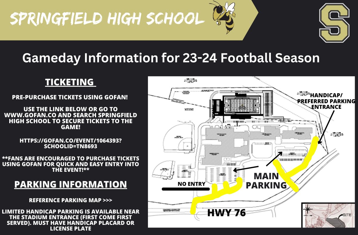 It's football time at Springfield High! Please check out this information so that you are prepared for the game on Friday! Go Jackets!